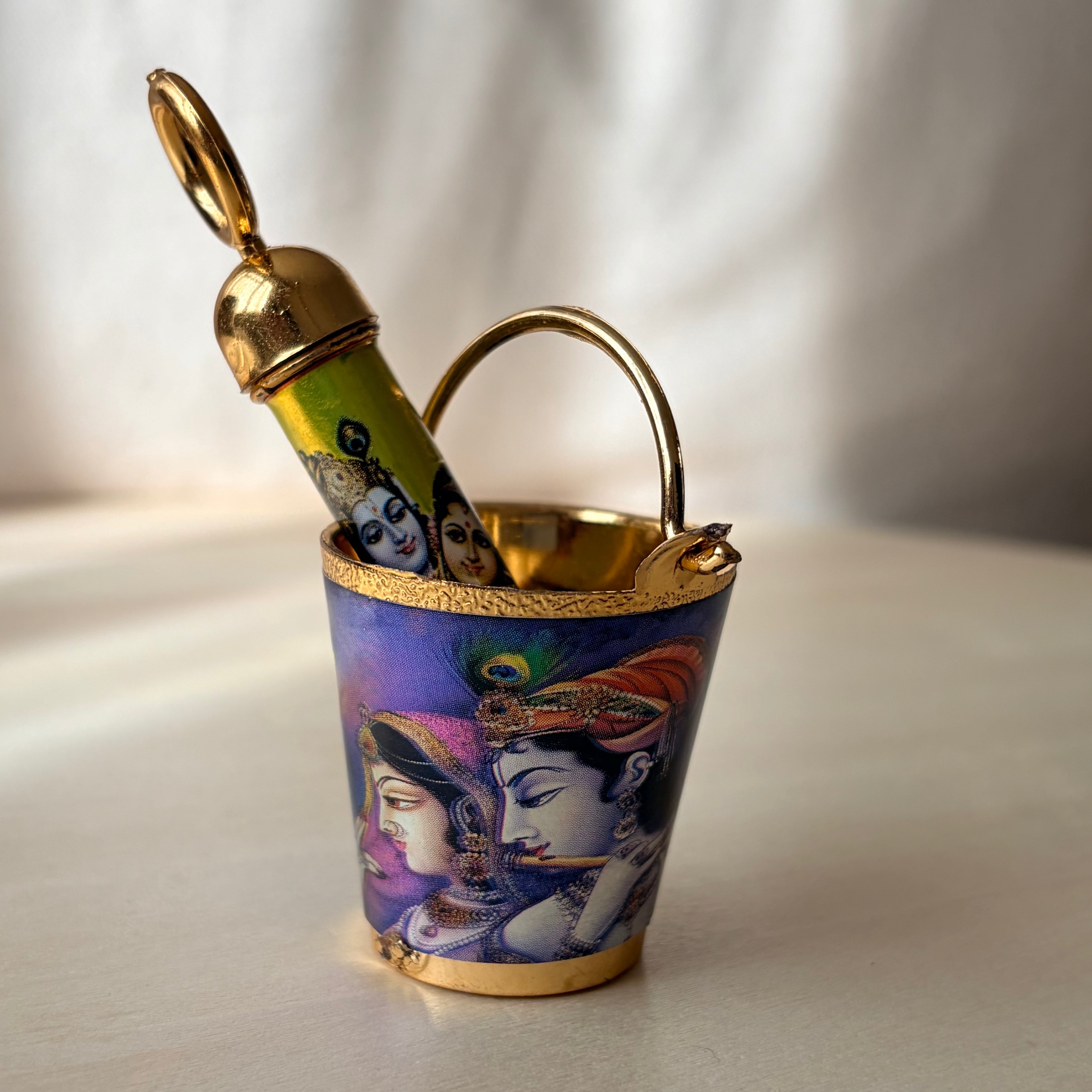 Holi Pichkari and Bucket set - Radha Krishna Print- KS24