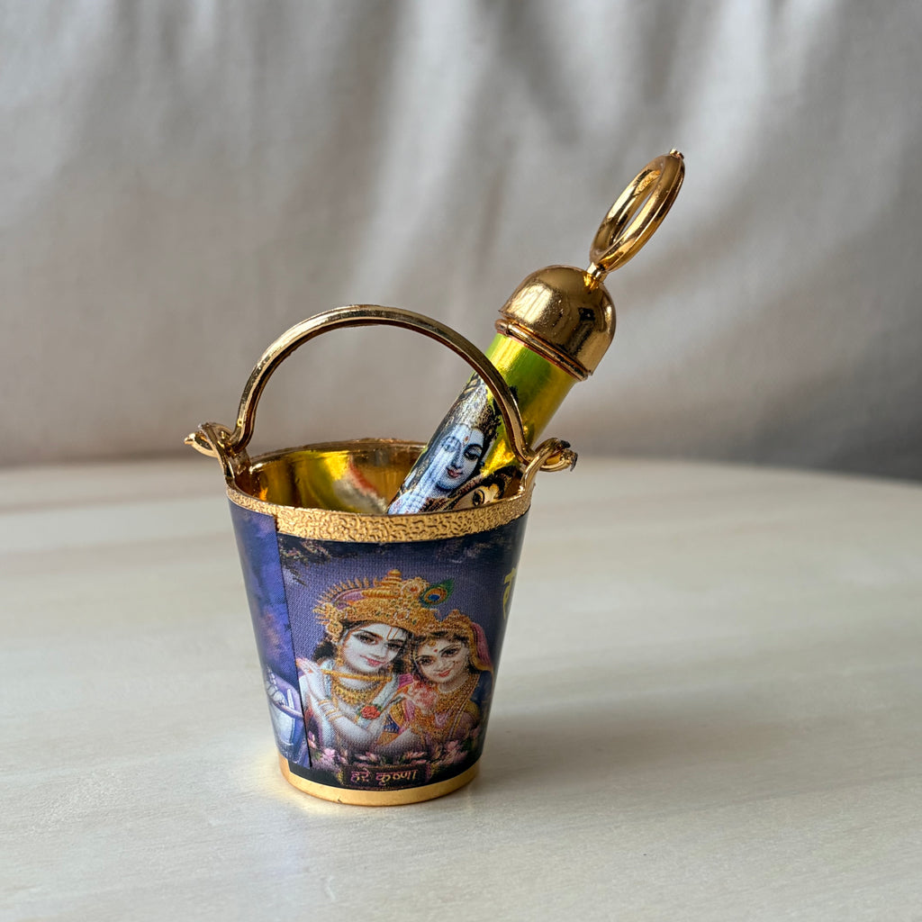 Holi Pichkari and Bucket set - Radha Krishna Print- KS24