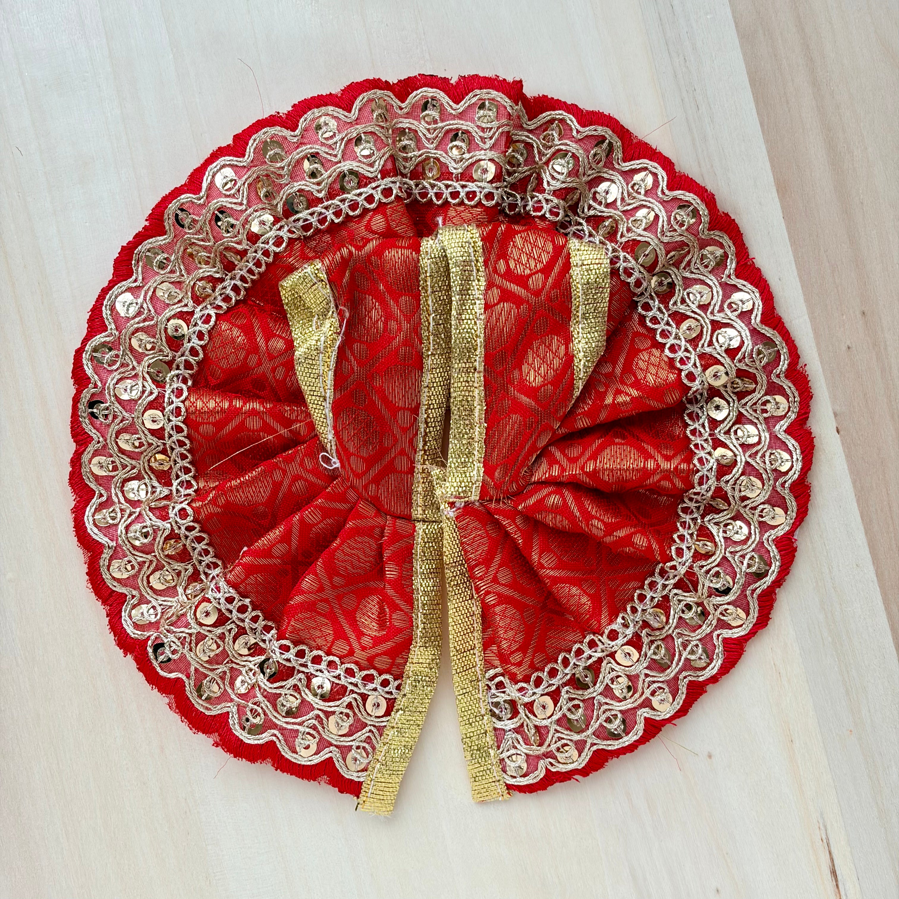 Laddu Gopal dress, handcrafted Krishna poshak with intricate embellishments for daily and festive shringar