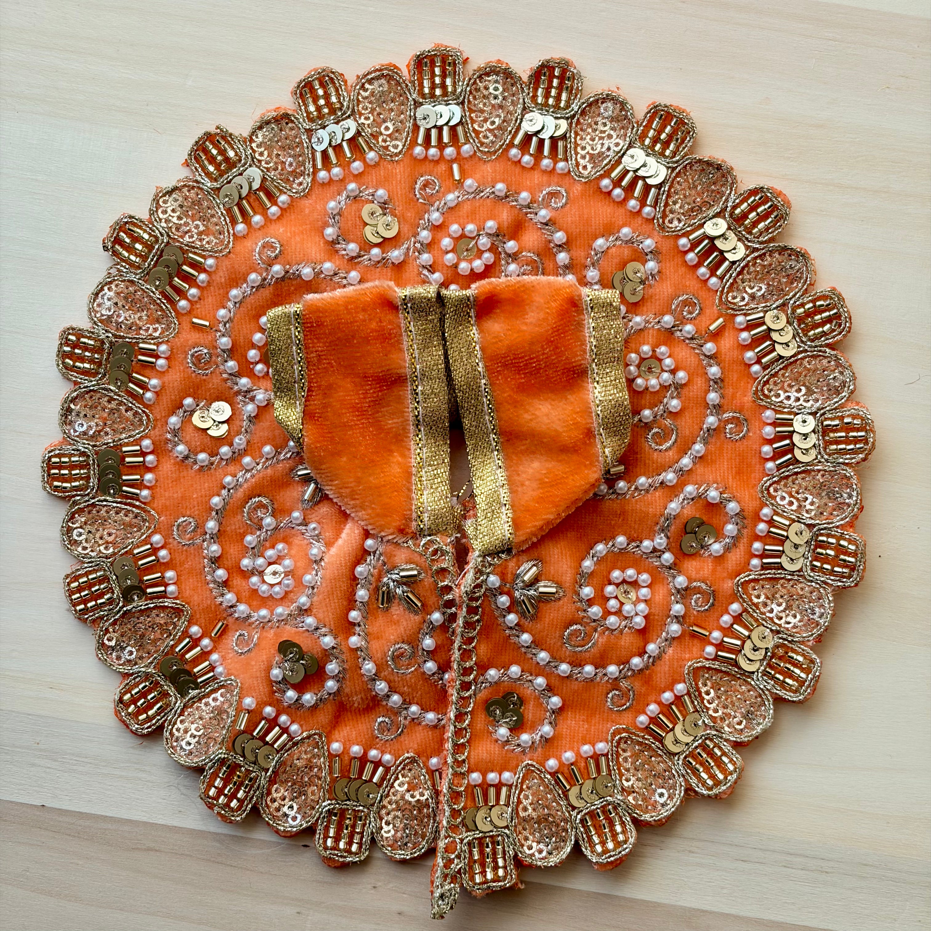 Laddu Gopal dress, handcrafted Krishna poshak with intricate embellishments for daily and festive shringar