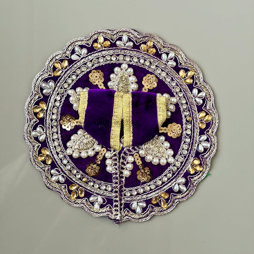 Royal velvet colours with heavy golden embroidery and pearl work - Size 1, 2 - KS12