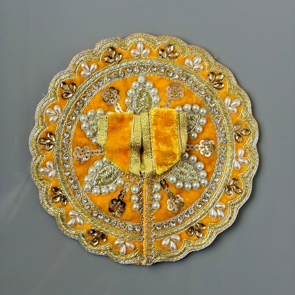 Royal velvet colours with heavy golden embroidery and pearl work - Size 1, 2 - KS12