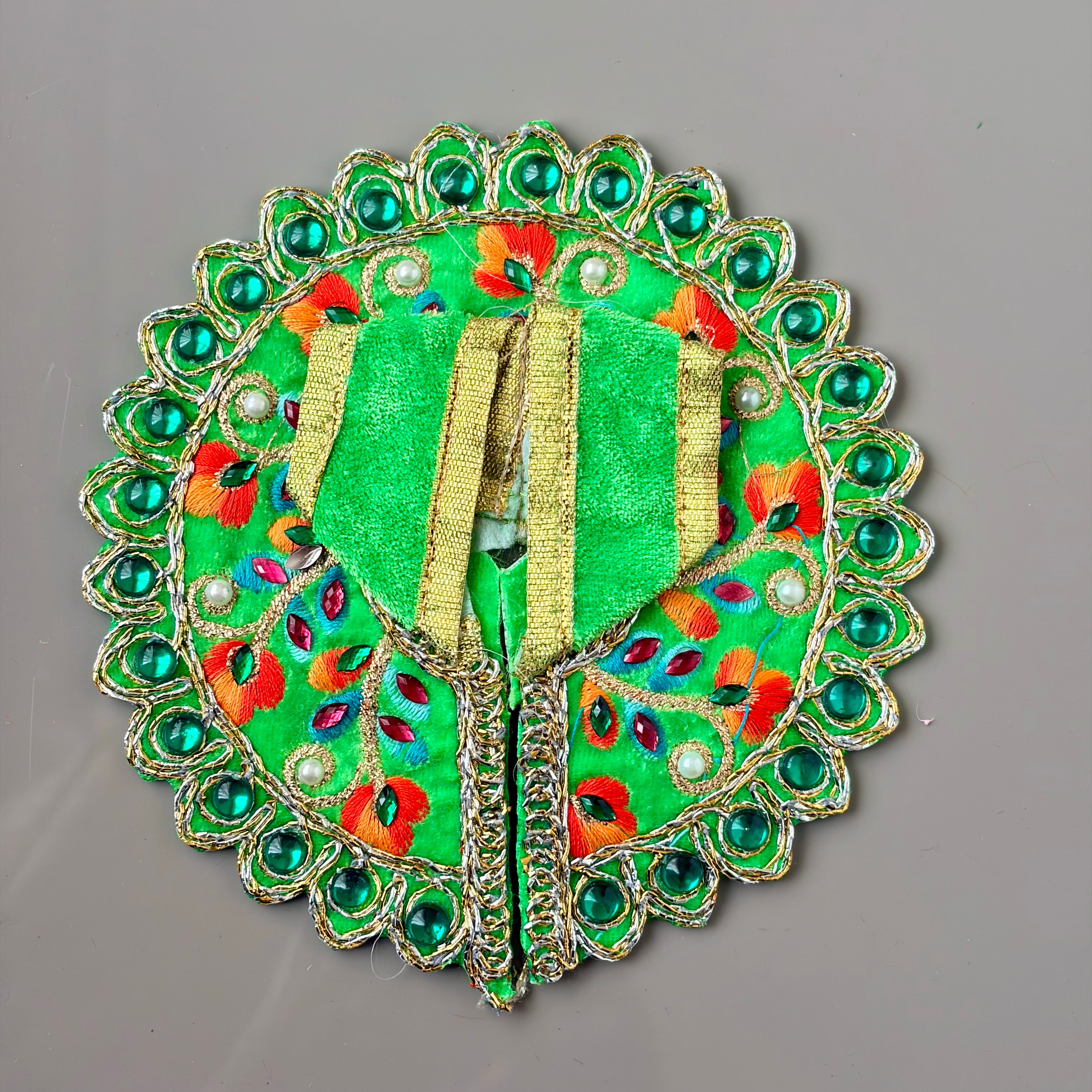 Elegant embroidery with stone work on velvet - Size 2 - KS16