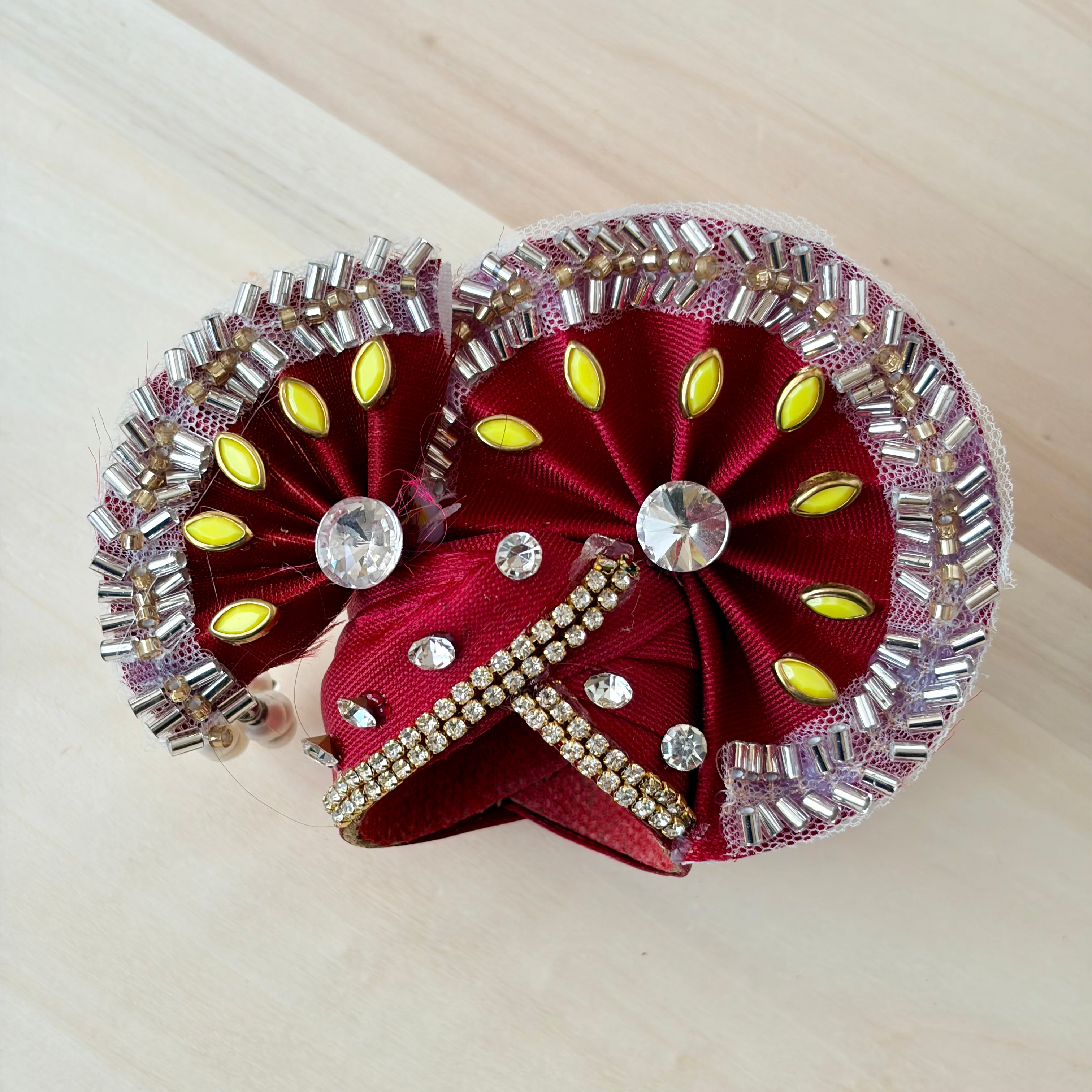 Royal Paghadi with unique stone work, Suitable for size 5, 6 - KS18