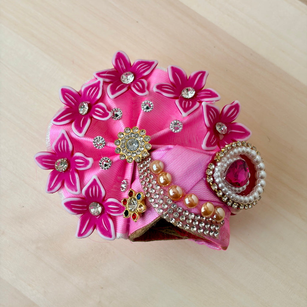 Flowery Pagh with pearl and diamond work, Suitable for size 4, 5 - KS19