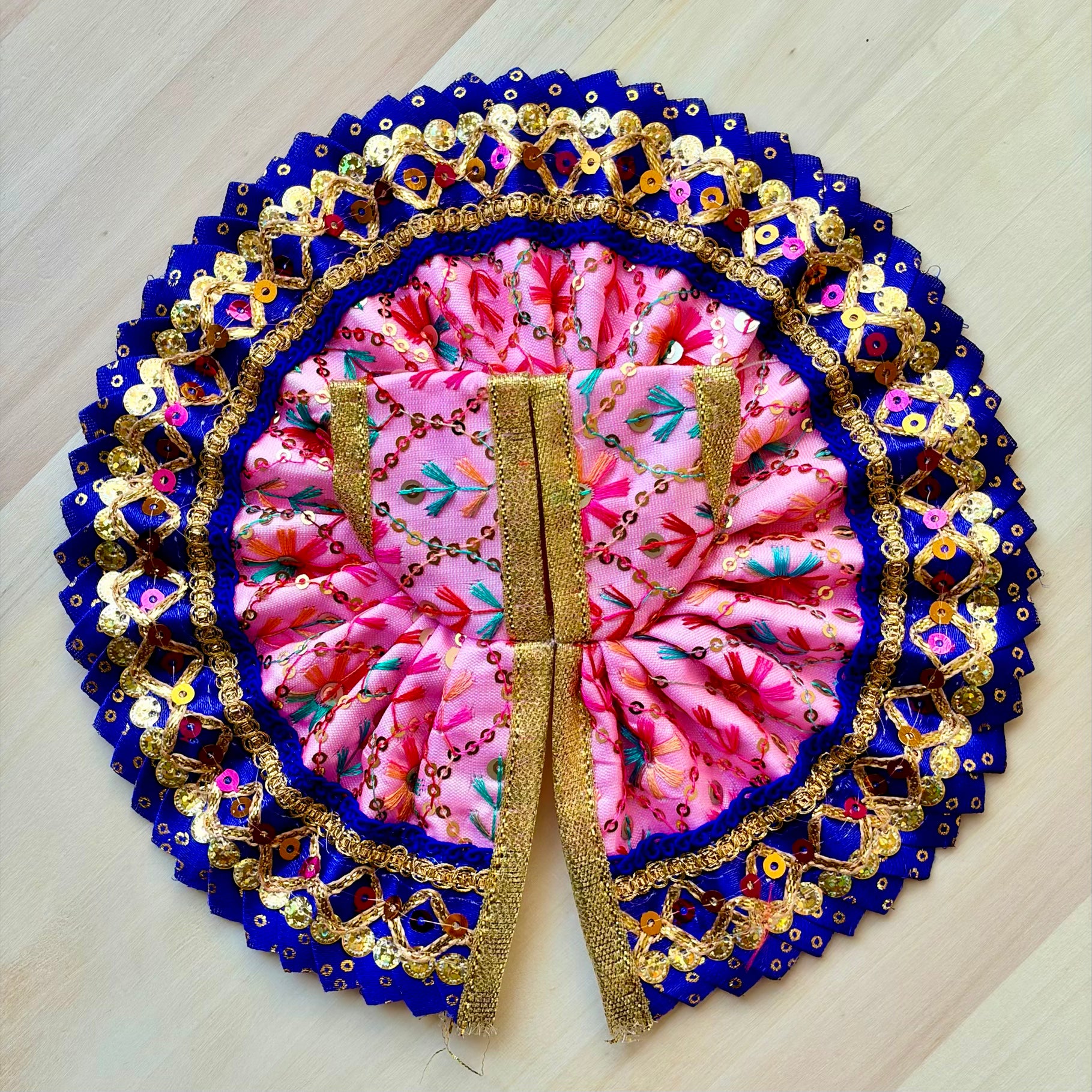 Laddu Gopal dress, handcrafted Krishna poshak with intricate embellishments for daily and festive shringar