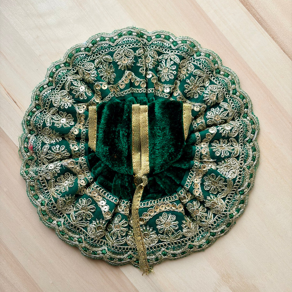 Golden heavy embroidery on fine velvet - Size 0, 1, 2, 4 - KS3