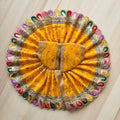 Silk - Golden embroidery and sequins work with colourful border- Size 3, 4 - KS4