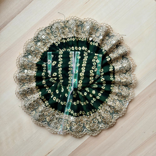 Laddu Gopal dress, handcrafted Krishna poshak with intricate embellishments for daily and festive shringar.