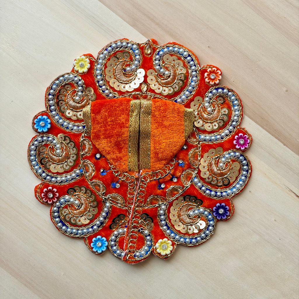 Unique pearl and sequins work with daisy flowers on border - Size 2 - KS7