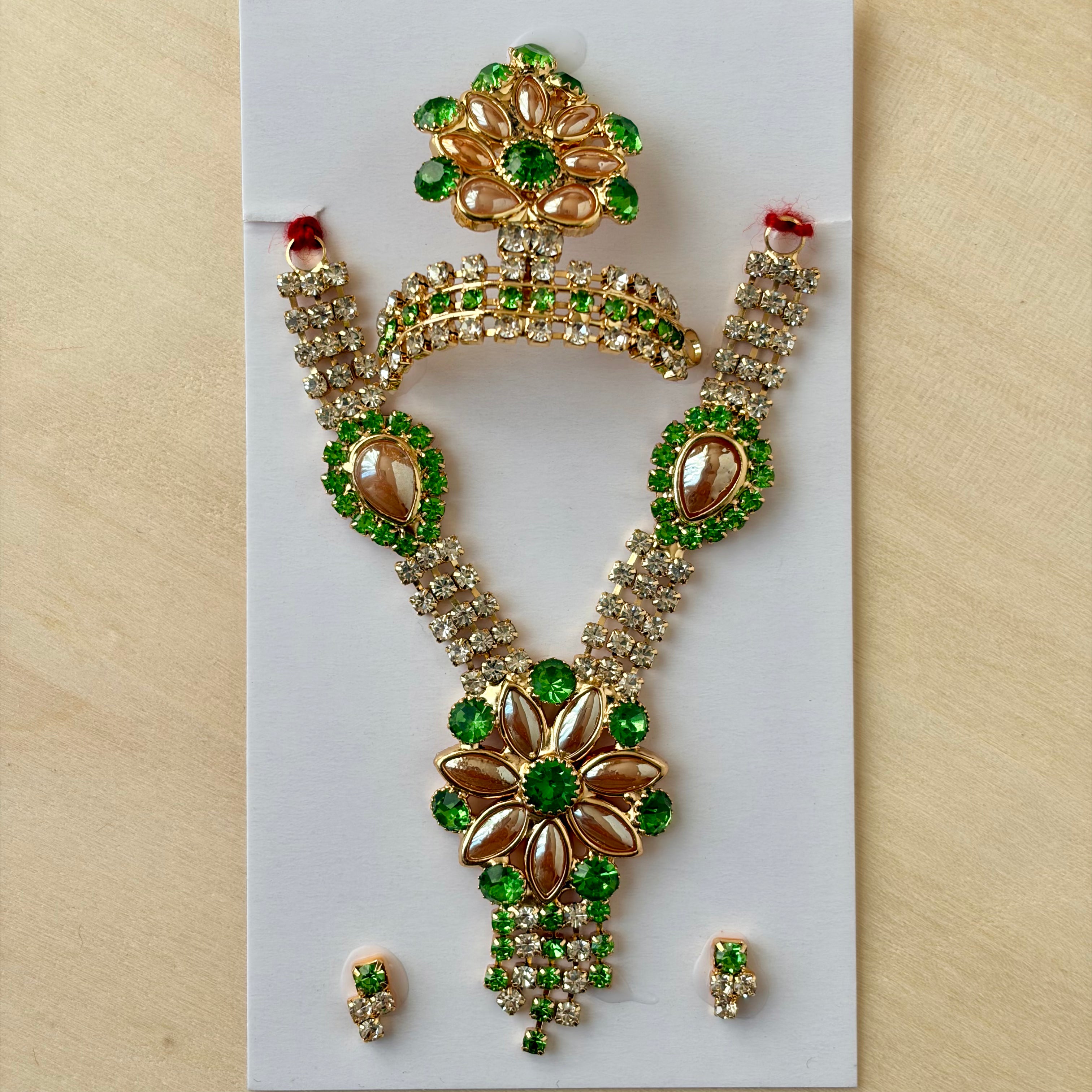 Haar style Mala mukut set, colour options, suitable for size 3 to 4 - KSJ1