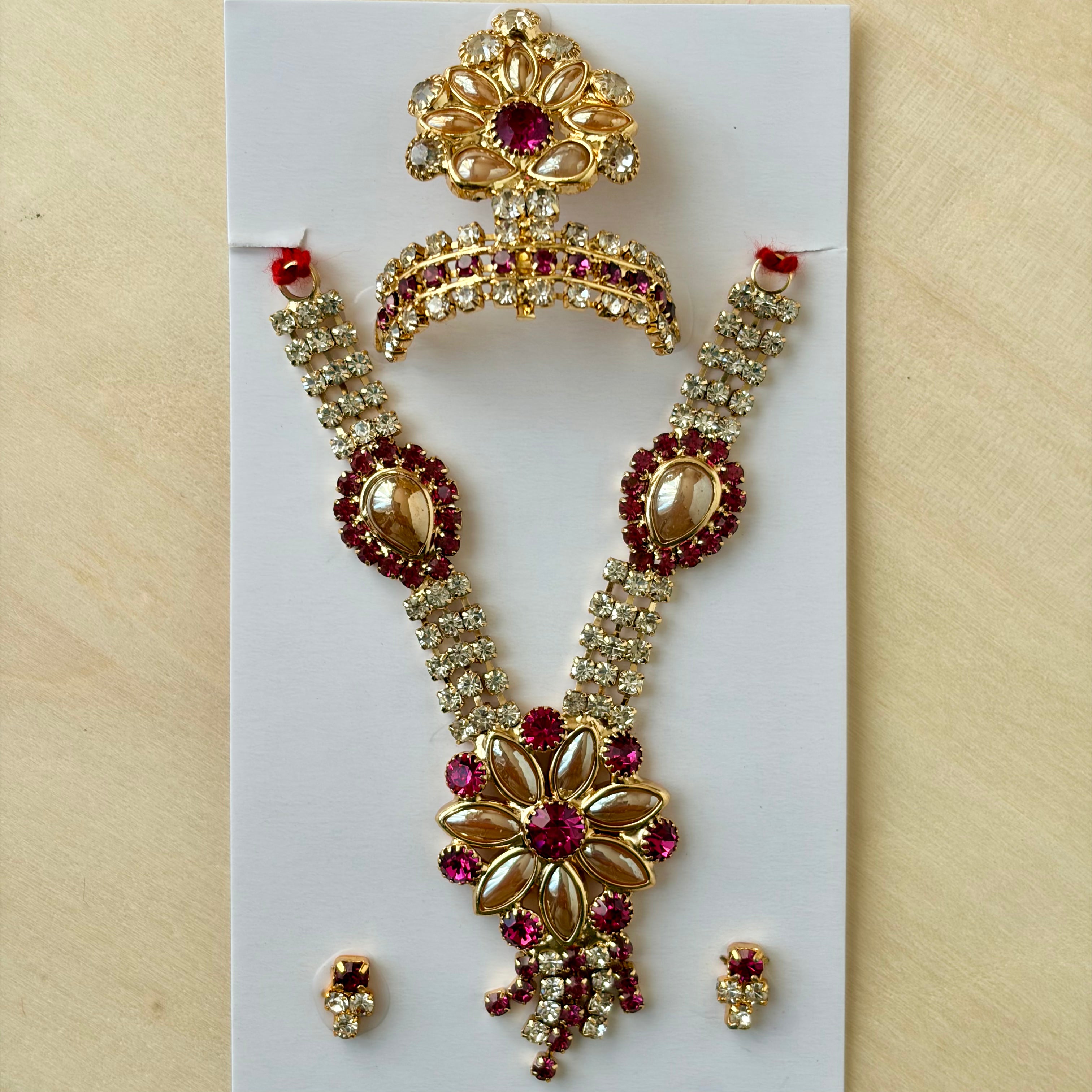 Haar style Mala mukut set, colour options, suitable for size 3 to 4 - KSJ1