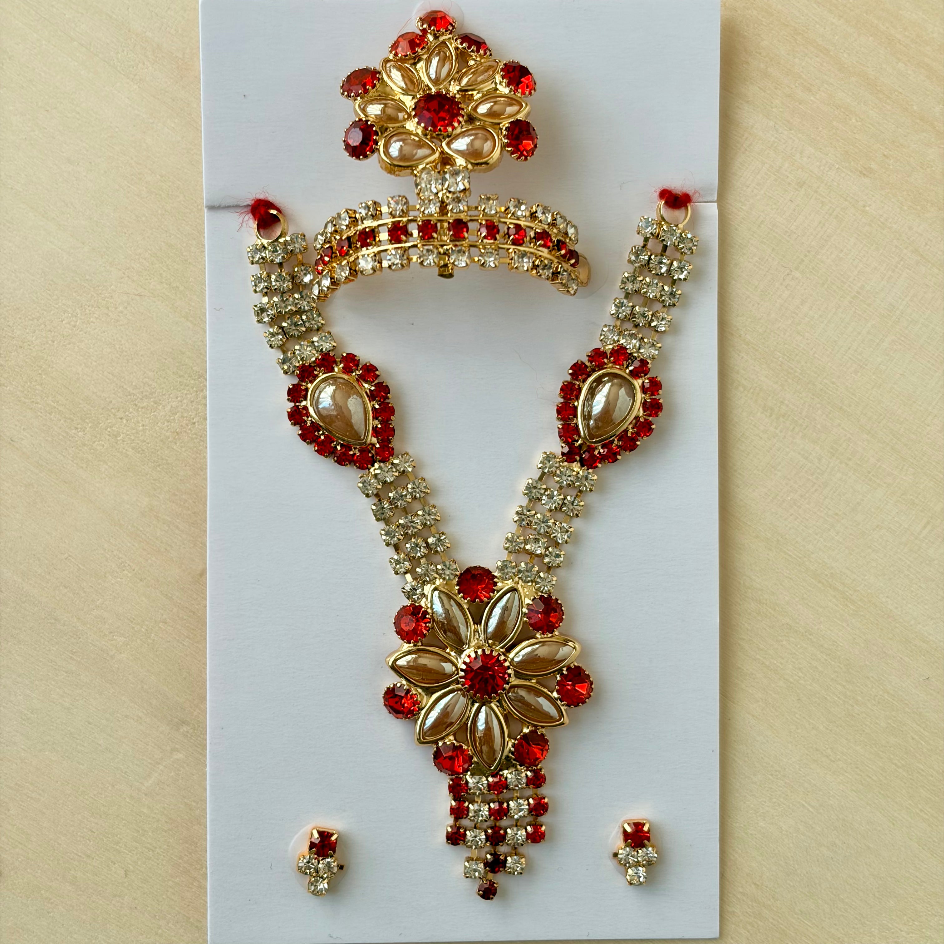 Haar style Mala mukut set, colour options, suitable for size 3 to 4 - KSJ1