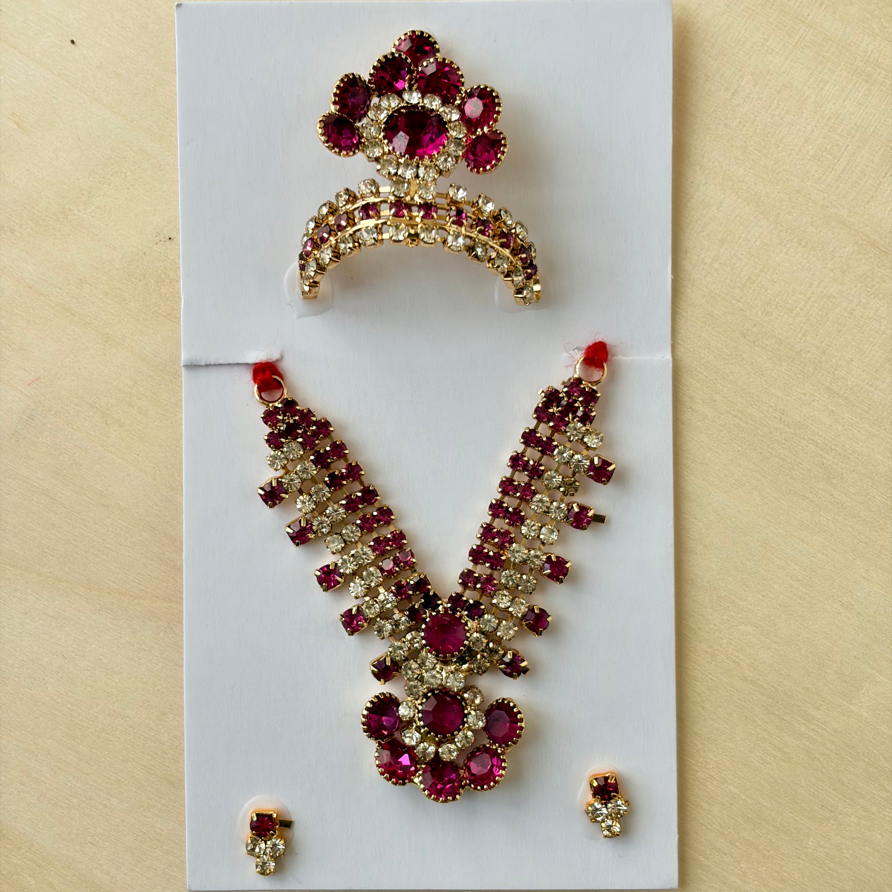 Haar style mala mukut earring set, colour options, suitable for size 2 to 4, KSJ4