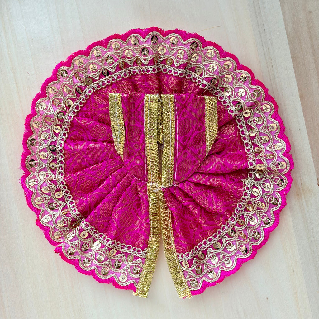 Laddu Gopal dress,Pink , handcrafted Krishna poshak with intricate embroidery