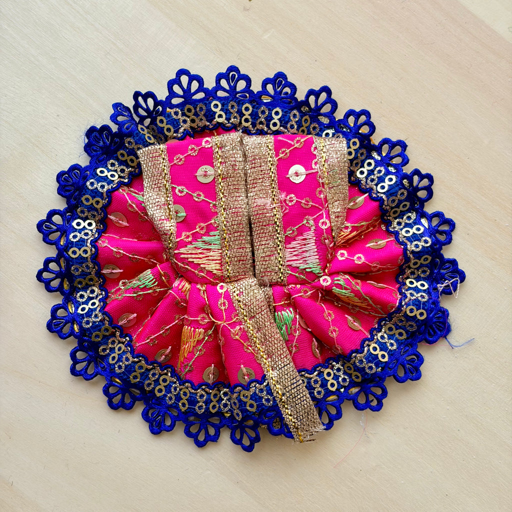 Pink Laddu Gopal dress in premium fabric with decorative border