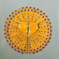 Yellow Laddu Gopal dress in premium fabric with decorative embellishments